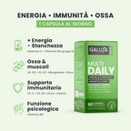 MULTI DAILY GALUJA per energia, supporto immunitario, benessere di ossa e muscoli e funzione psicologica.