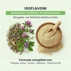 Isoflavoni da Trifoglio rosso e Kudzu in WOMAN HARMONY GALUJA per il benessere femminile in menopausa.