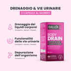 BODY DRAIN GALUJA per il drenaggio dei liquidi corporei, contrasto della cellulite e funzionalità depurative.