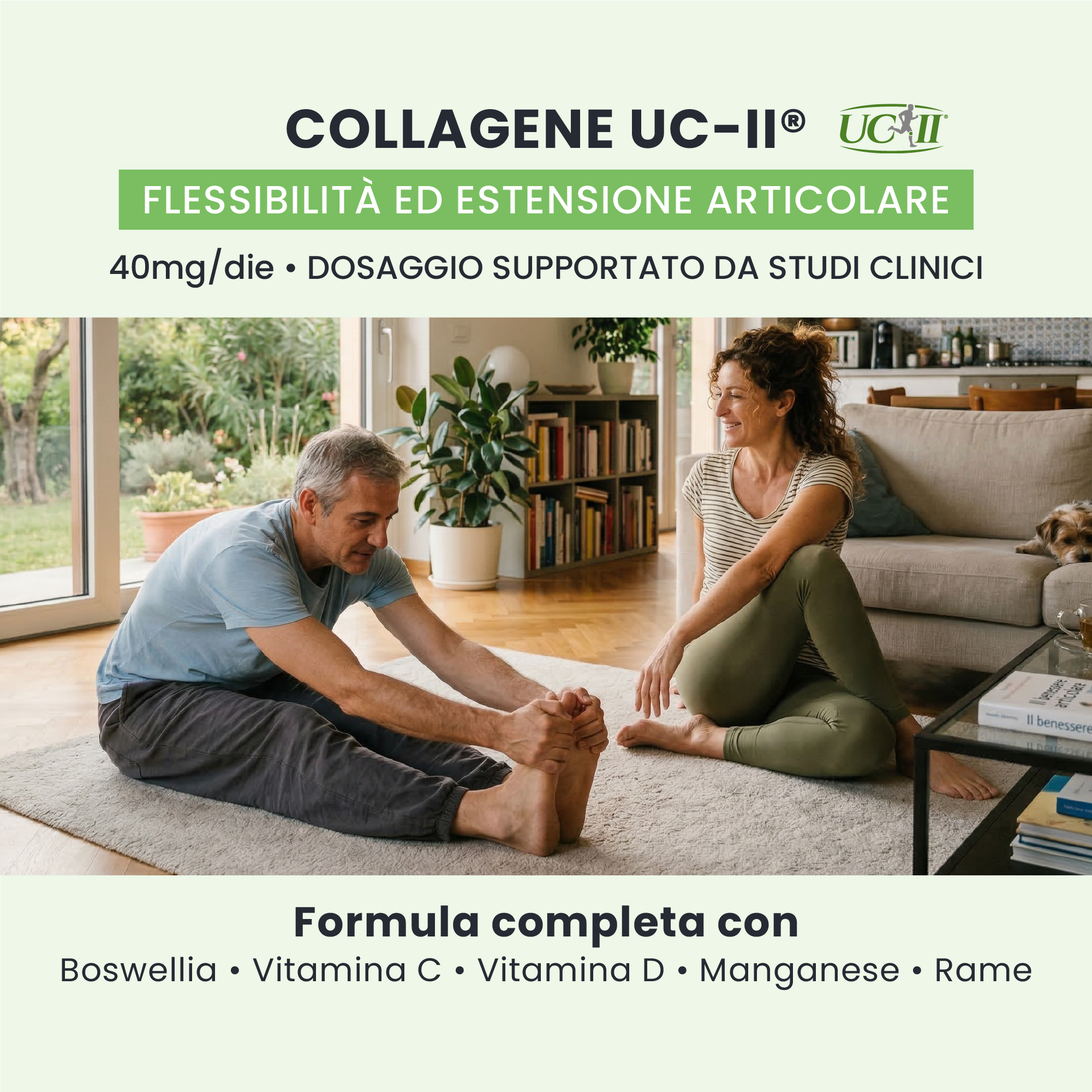 Collagene UC-II in BODY FLEX GALUJA, per la flessiilità ed estensione articolare