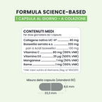 Formula BODY FLEX GALUJA con Collagene UC II, boswellia, zinco e manganese per mobilità articolare.