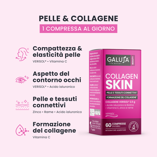 COLLAGEN SKIN GALUJA per elasticità della pelle, contorno occhi e formazione del collagene.