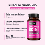 COLLAGEN SKIN GALUJA con flacone ambrato, supporto per rughe d'espressione e tono della pelle.
