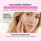 Collagene Verisol e acido ialuronico in COLLAGEN SKIN GALUJA, per ridurre le rughe.
