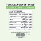 Formula di ESSENTIAL VEGAN GALUJA con B12 metilcobalamina, ferro, zinco e lichene per la D3.