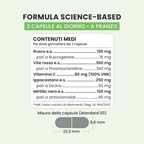 Formula di LIGHT LEGS+ GALUJA con rusco, vite rossa, ippocastano, mirtillo nero e vitamina C.