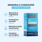 MY MEMO GALUJA per prestazioni mentali, memoria, riduzione stanchezza e funzione psicologica.