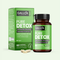 PURE DETOX GALUJA, integratore per depurazione organismo e funzione epatica con flacone e astuccio.