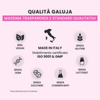 STRONG HAIR GALUJA vegan, made in Italy, senza glutine, senza OGM e senza lattosio.